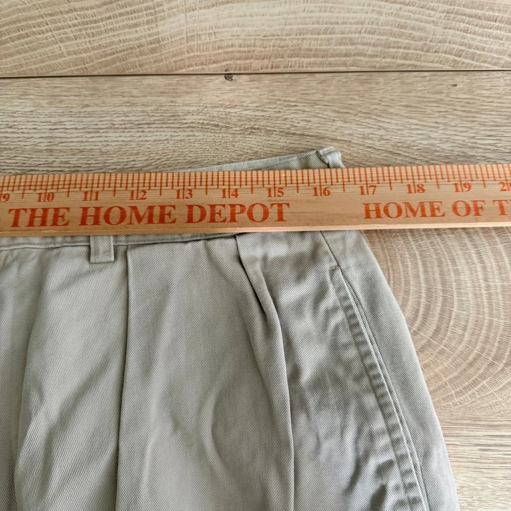 Vintage Polo Ralph Lauren Pleated Chino Shorts Mens 34 Tan Khaki Cotton read